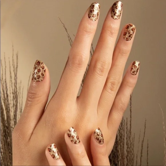 *Retired* Color Street: Safari Chic | Leopard Print Glitter Gold Brown Animal - Picture 8 of 16